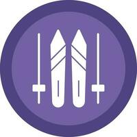 Ski sticks Vector Icon Design