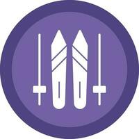 Ski sticks Vector Icon Design