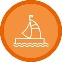 Houseboat Vector Icon Design