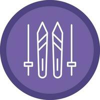 Ski sticks Vector Icon Design