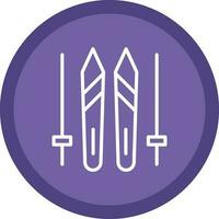 Ski sticks Vector Icon Design