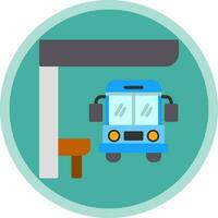 Bus stop Vector Icon Design