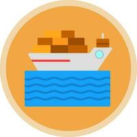 Cargo ship Vector Icon Design