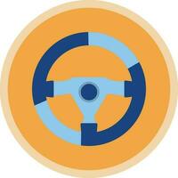 Steering wheel Vector Icon Design