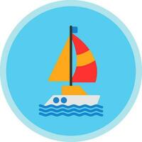 Sailboat Vector Icon Design