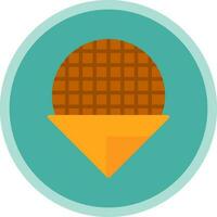 Stroopwafel Vector Icon Design