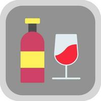 Wine bottle Vector Icon Design