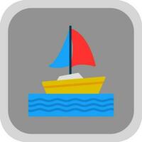 Sailing boat Vector Icon Design