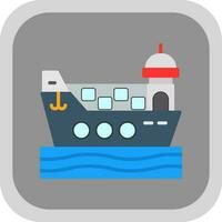 Cargo ship Vector Icon Design