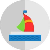 Houseboat Vector Icon Design