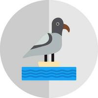 Seagull Vector Icon Design