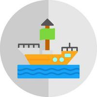 Pirate ship Vector Icon Design