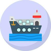 Cargo ship Vector Icon Design