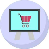 diseño de icono de vector de compras en línea