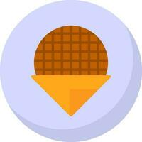 Stroopwafel Vector Icon Design