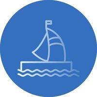 Houseboat Vector Icon Design