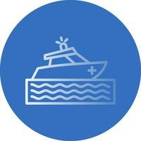 Rescue boat Vector Icon Design