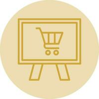 diseño de icono de vector de compras en línea