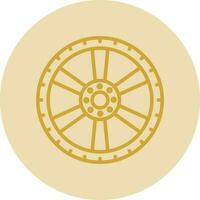 Alloy wheel Vector Icon Design