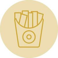 Fried potatoes Vector Icon Design