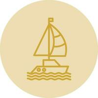 Sailboat Vector Icon Design