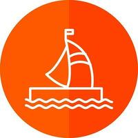 Houseboat Vector Icon Design