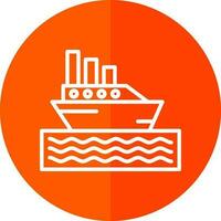 Ferryboat Vector Icon Design