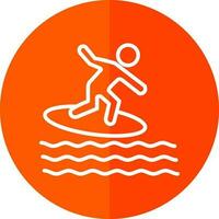 Surfing Vector Icon Design