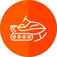 Snowmobile Vector Icon Design