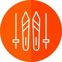 Ski sticks Vector Icon Design