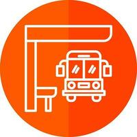 autobús detener vector icono diseño