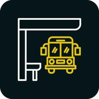 Bus stop Vector Icon Design