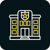 Police station Vector Icon Design