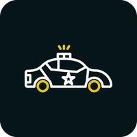 diseño de icono de vector de coche de policía