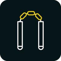 Nunchaku Vector Icon Design