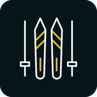 Ski sticks Vector Icon Design