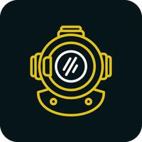 Diving helmet Vector Icon Design