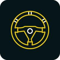 Steering wheel Vector Icon Design