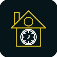 Cuckoo clock Vector Icon Design