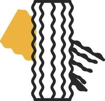 Bacon pie Vector Icon Design