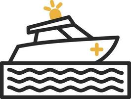 Rescue boat Vector Icon Design