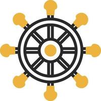 Steering wheel Vector Icon Design