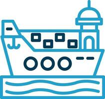 Cargo ship Vector Icon Design