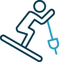 Skiing Vector Icon Design