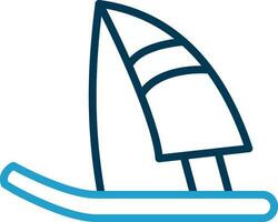 diseño de icono de vector de windsurf