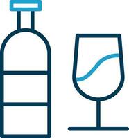 Wine bottle Vector Icon Design