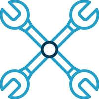 Cross wrench Vector Icon Design