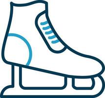 diseño de icono de vector de patinaje sobre hielo