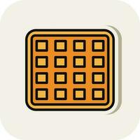 Waffle Vector Icon Design