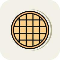 Waffle Vector Icon Design